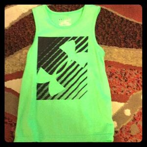 A green U.A tank top for boys